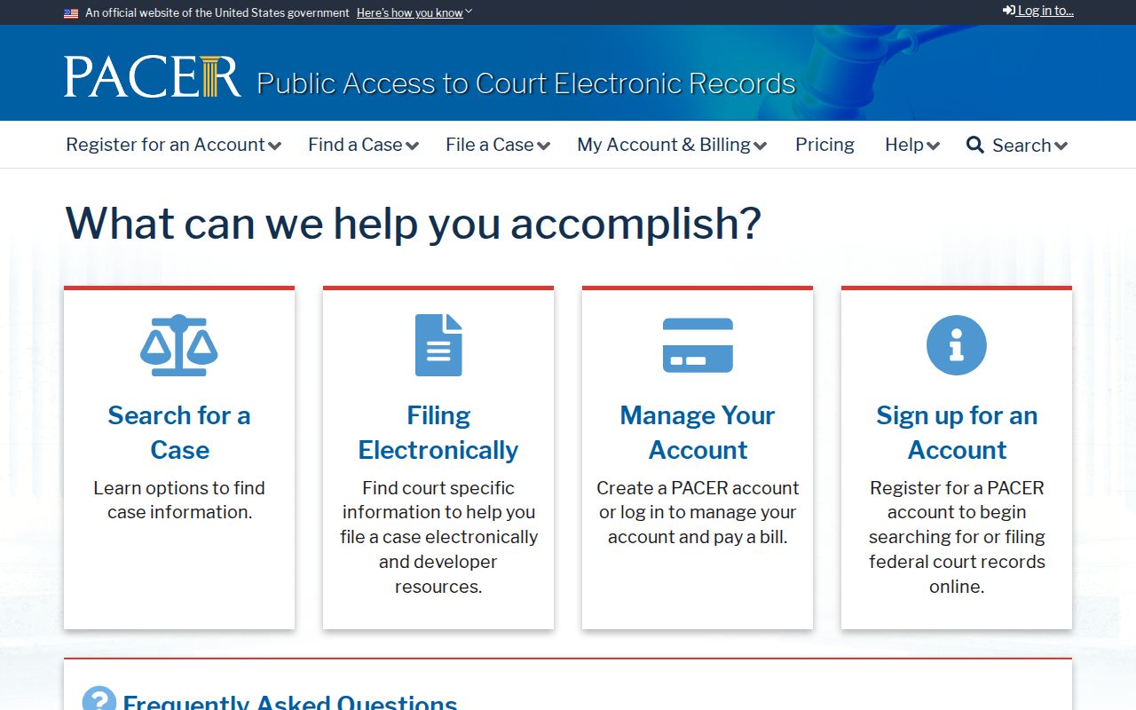 Perry County criminal history federal record access through PACER