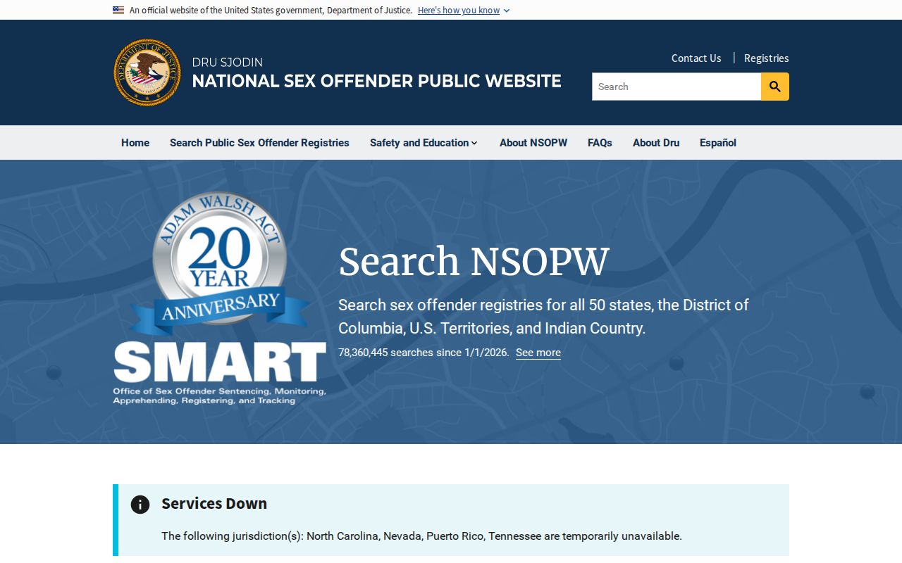 Perry County sex offender lookup using the national NSOPW search